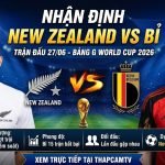 Ảnh bìa nhận định tổng quan trận đấu New Zealand vs Bỉ tại bảng G World Cup 2026, đánh giá tương quan lực lượng và dự đoán trận đấu cùng chuyên gia Thapcamtv.