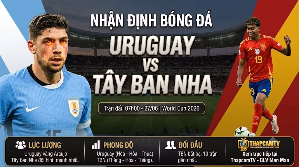 Nhận Định Uruguay vs Tây Ban Nha (07h00, 27/06) | Bản Lĩnh Bò Tót